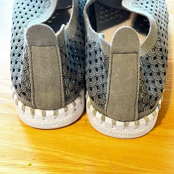 Isle Jacobson tulip shoes size 37 slip on green comfort white sole - Picture 9 of 15